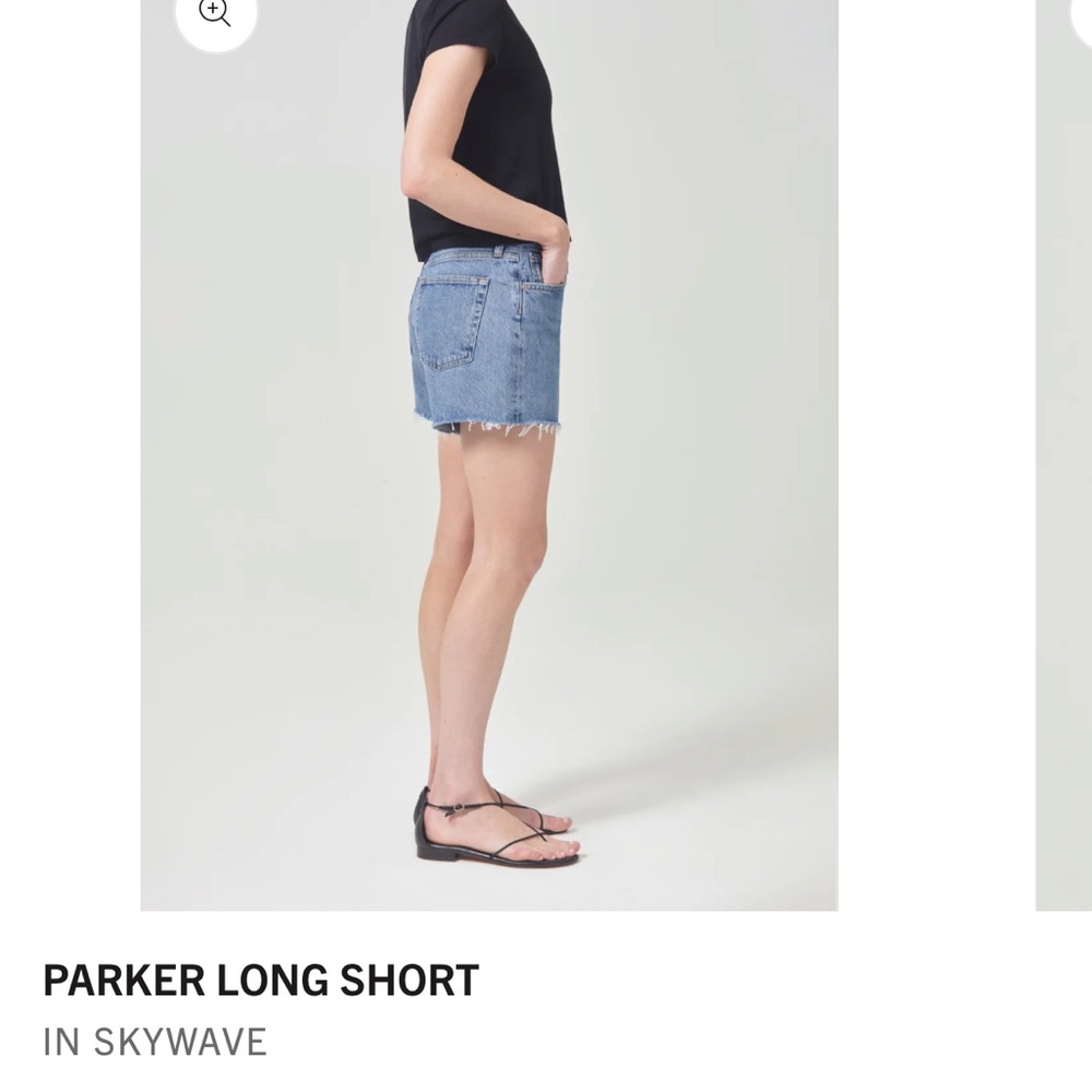 Agolde Parker Long Short in Skywave - Picture 6 of 10